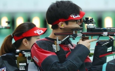 [아시안게임] 김현준·정은혜, 사격 공기소총 혼성 예선 1위