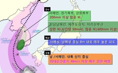 [태풍 비상] 울산 영향 적어… 예상강수량 30∼80㎜