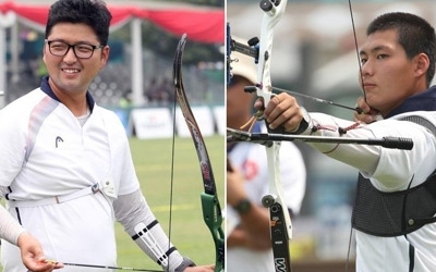 [아시안게임] 양궁 김우진·이우석, 결승 맞대결… 금·은메달 확보