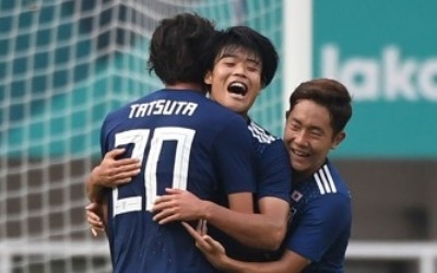 [아시안게임] 일본축구, 사우디 2-1로 꺾고 준결승 진출