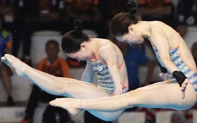 [아시안게임] 조은비·문나윤, 다이빙 女싱크로 10m 5위…북한 銀