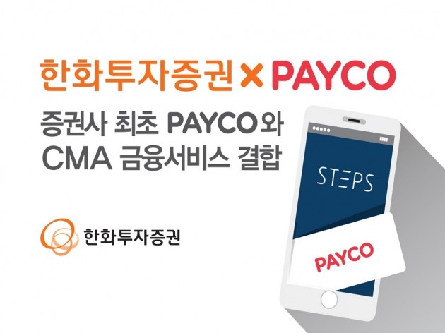 한화투자증권이 CMA와 PAYCO를 결합한 서비스를 선보인다. (자료 = 한화투자증권)