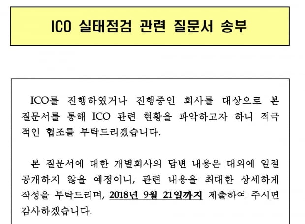 금감원 "ICO 실태조사, 합리적 규제 위한 밑작업"