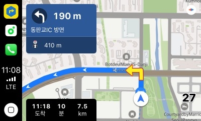 카카오내비, 구글 이어 애플 카플레이도 지원