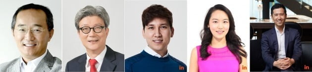 '2018 KOREA BLOCKCHAIN EXPO' host and co-organizer. Kwangcheol Go, Junghee Lee, Seojoon Kim, Sinhae Lee, Katsunori Kondo(from left to right).