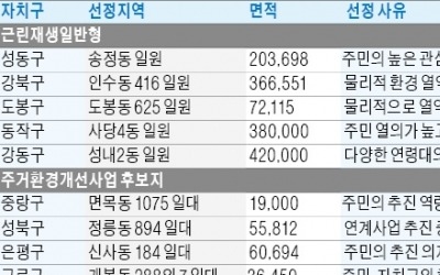 강동구 성내2동 등 9곳 '서울형 도시재생'