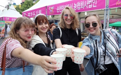 순천 푸드아트 페스티벌, 외국인도 좋아하는 막걸리~!!