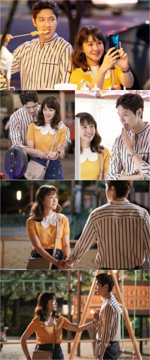 '사생결단 로맨스' 이시영♥지현우, 셀카 찍기→백허그까지…첫 데이트 현장 포착