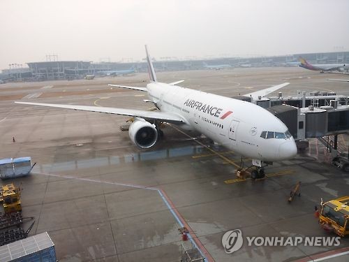 에어프랑스 인천공항-파리행 비행기 기체결함… 출발 취소될 듯