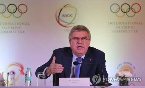 [아시안게임] 바흐 IOC 위원장 "도쿄 올림픽서도 남북 단일팀 기대"