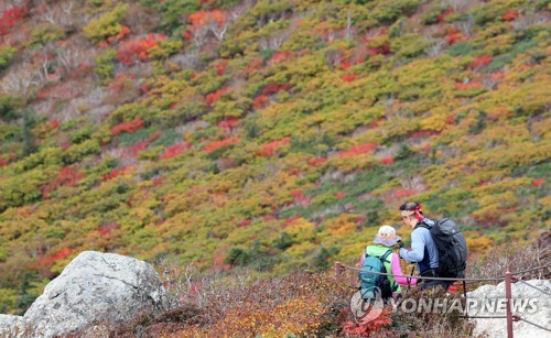 완연한 가을날씨 수도권 인파 '북적'…남부는 종일 비