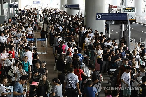 최악 태풍 '제비'로 주말까지 오사카 노선 전편 운항 중단