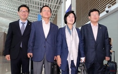 민주 대미특사단, 워싱턴DC로 출국… 3박5일 외교행보 시작