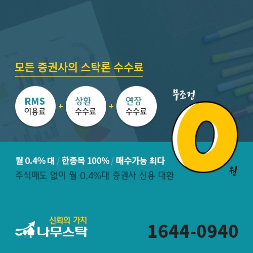 ”주식매입+반대매매 상.환”【모든수수료 0원+오직 월 0.4%금리로만!!+100%집중 】