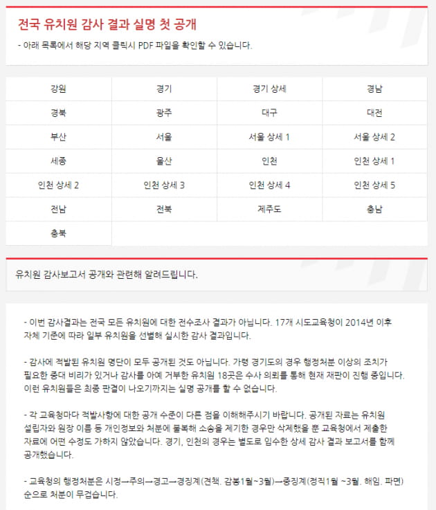 비리 유치원 /사진=MBC 홈페이지