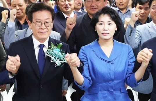 이재명 경기도지사, 아내 김혜경/사진=연합뉴스