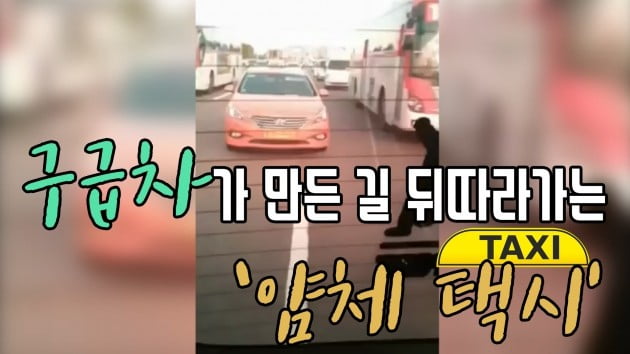 [블랙 드라이버] 구급차 졸졸 '무개념 얌체 택시' 실태