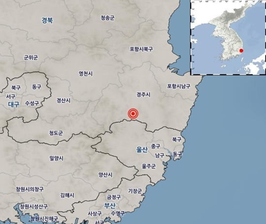 경주서 규모 2.3 지진 (사진=기상청)