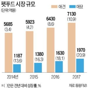 강아지보다 고양이…애묘 펫푸드시장 '쑥쑥'