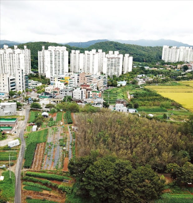 공공택지로 지정된 시흥시 하중동 일대. 