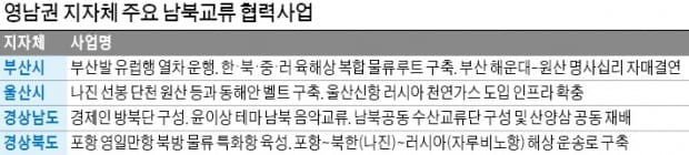 유럽행 열차·동해안 벨트·통일 딸기·동북아권 크루즈…영남권 지자체, 남북교류사업 활기