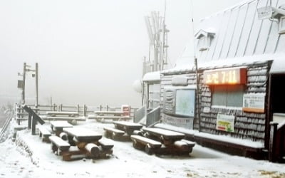 벌써 첫눈이…'雪國'된 설악산