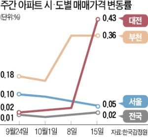 갭투자자 몰린 대전 아파트값 '깜짝 급등'