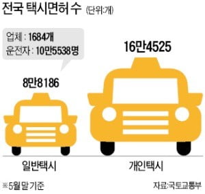 개인택시 면허 사주고…법인택시 완전 월급제