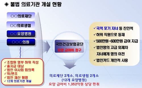 불법 '사무장병원' 12개 적발…세금 1352억원 줄줄 샜다