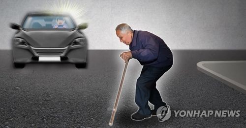 지난해 보행자 교통사고 사망자 절반 이상이 노인