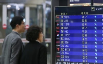 태풍영향권 제주공항 항공기 운항 전면중단…157편 결항