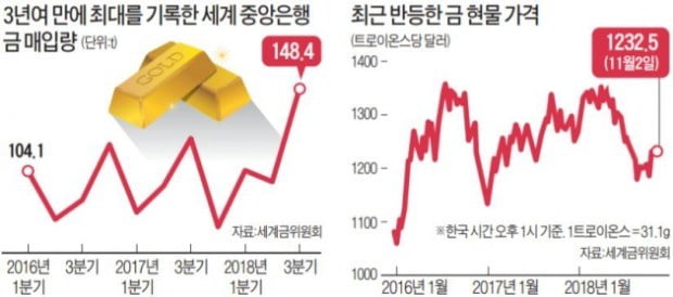 중앙은행 金 사재기…달러값 천장 찍었나