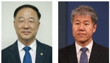 홍남기 신임 경제부총리 겸 기획재정부 장관(左), 김수현 신임 대통령 정책실장(右)