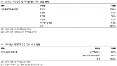 "한진칼, 정기주총서 강성부펀드와 표대결 가능성 높다"