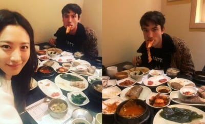 에즈라 밀러, 한국 왔다…수현 만나 김치 '먹방'