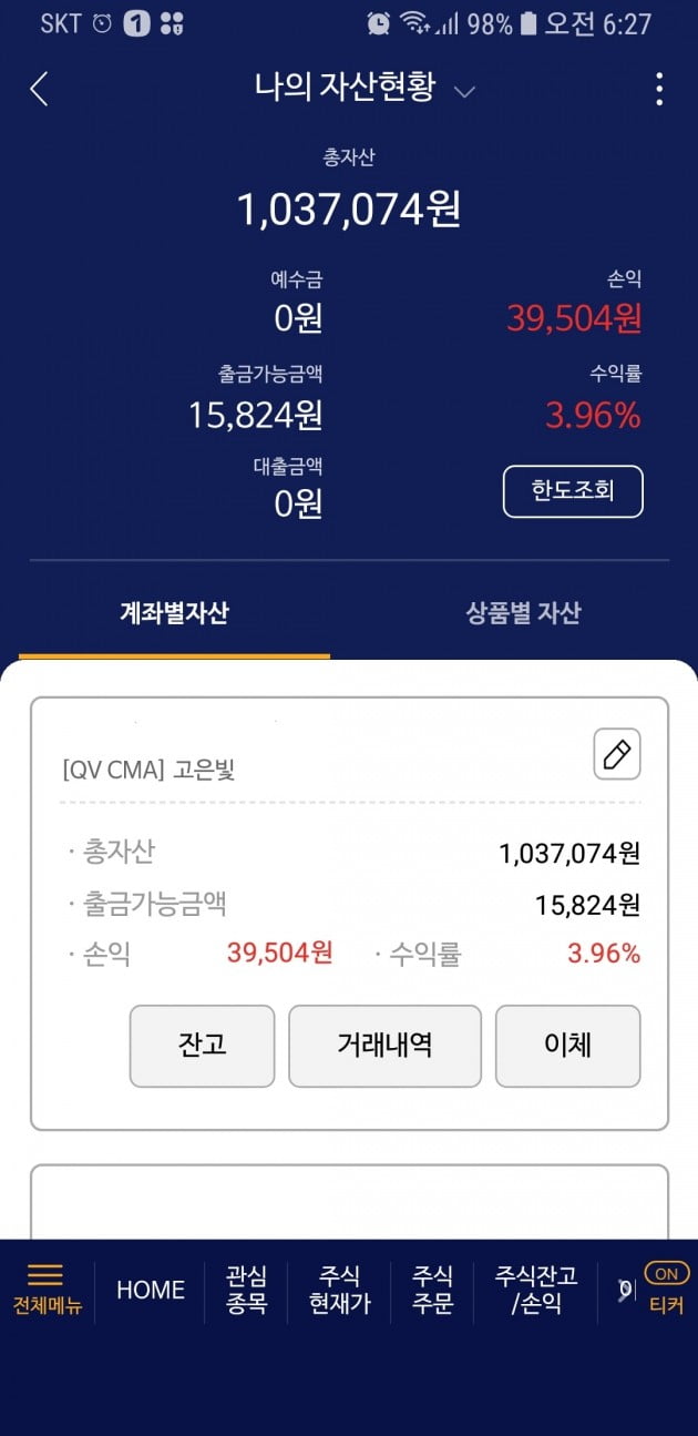 10월29일 매매 4거래일 만에 수익률 최고치를 기록했다. (자료 = 고은빛 기자)