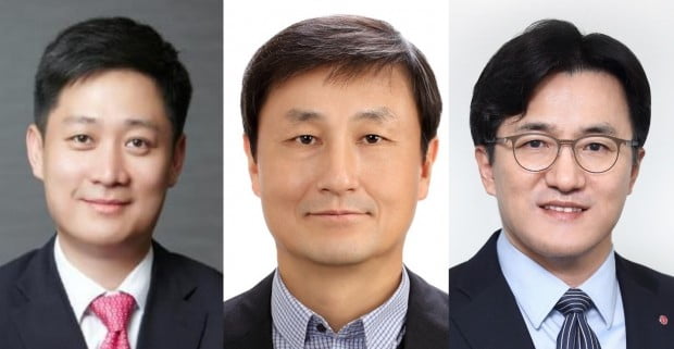 LG가 28일 2019년 임원인사를 단행했다. 왼쪽부터 홍범식 LG경영전략팀장, 김영민 LG경제연구원장, 정성수 지투알 대표이사.