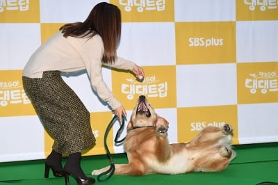 [포토] 문정희, '반려견 마누의 개인기~'