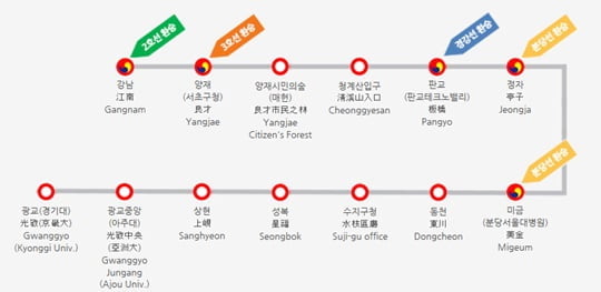 '출입문 고장' 신분당선, 한때 운항 중단..출근길 시민들 '불편'