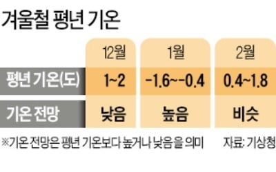 올 겨울 덜 춥겠지만 '기습 한파' 잦아요