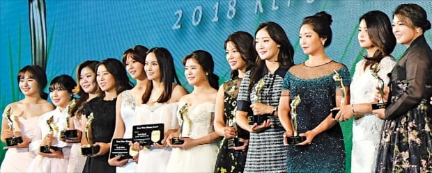 KLPGA 대상 시상식…최혜진·이정은 나란히 3관왕