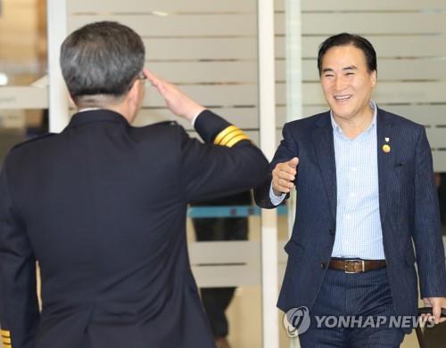 김종양 인터폴 총재 입국…"세계 최고 한국 치안능력 전파"