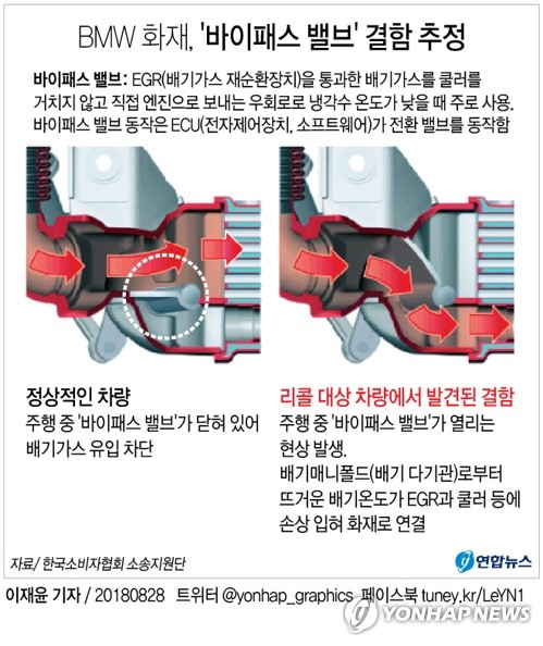 "BMW 화재 원인은 'EGR 밸브' 문제…회사 발표와 달라"