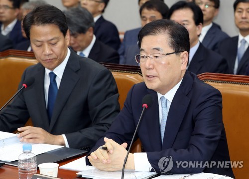 정의용 "리선권 냉면발언 추측으로 남북관계 전반 판단 부적절"