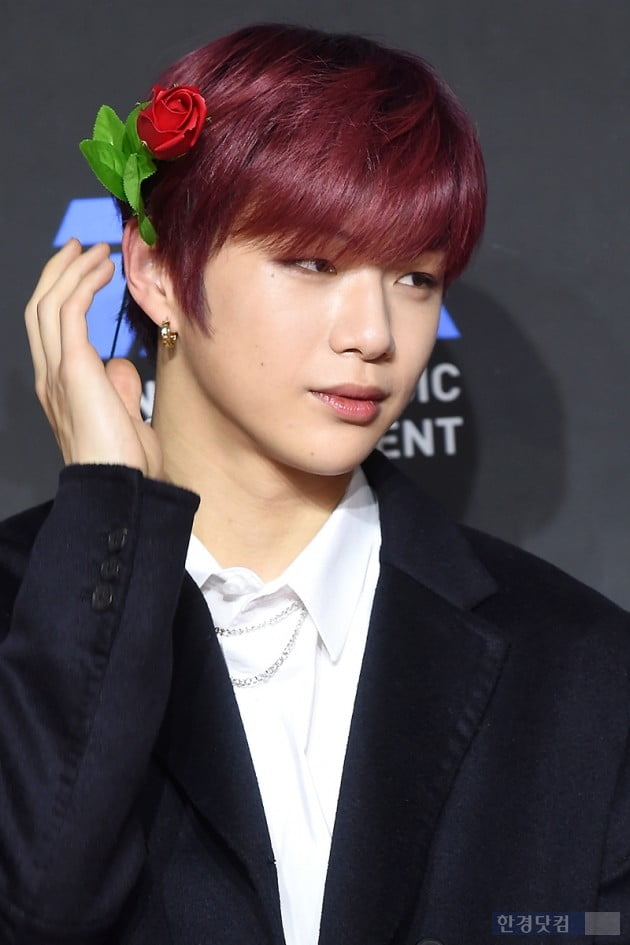 [포토] 워너원 강다니엘, '귀에 꽃을 꽂아도 멋져~' (2018 MAMA)