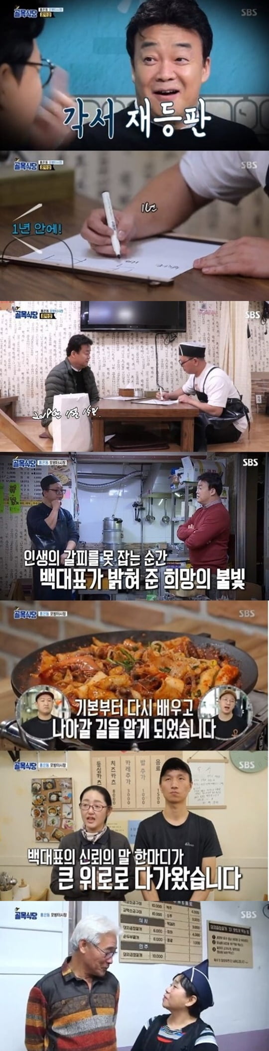 '골목식당', 환골탈태 홍탁집 아들..백종원 진심 通했다