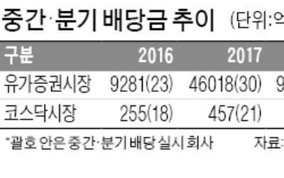 삼성전자가 끌어올린 중간·분기 배당…올해 9조원 '훌쩍'