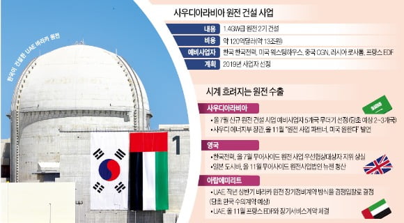 영국·UAE 이어 사우디 원전 수출마저 '빨간불'