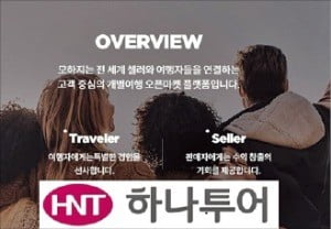 내년 1월1일 오픈하는 하나투어의 자유여행 플랫폼 ‘모하지' 홈페이지. 