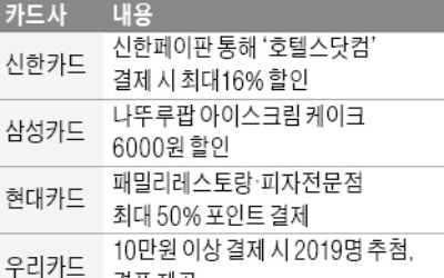 "카드혜택 막차 타세요"…20% 할인·포인트 행사 '풍성'